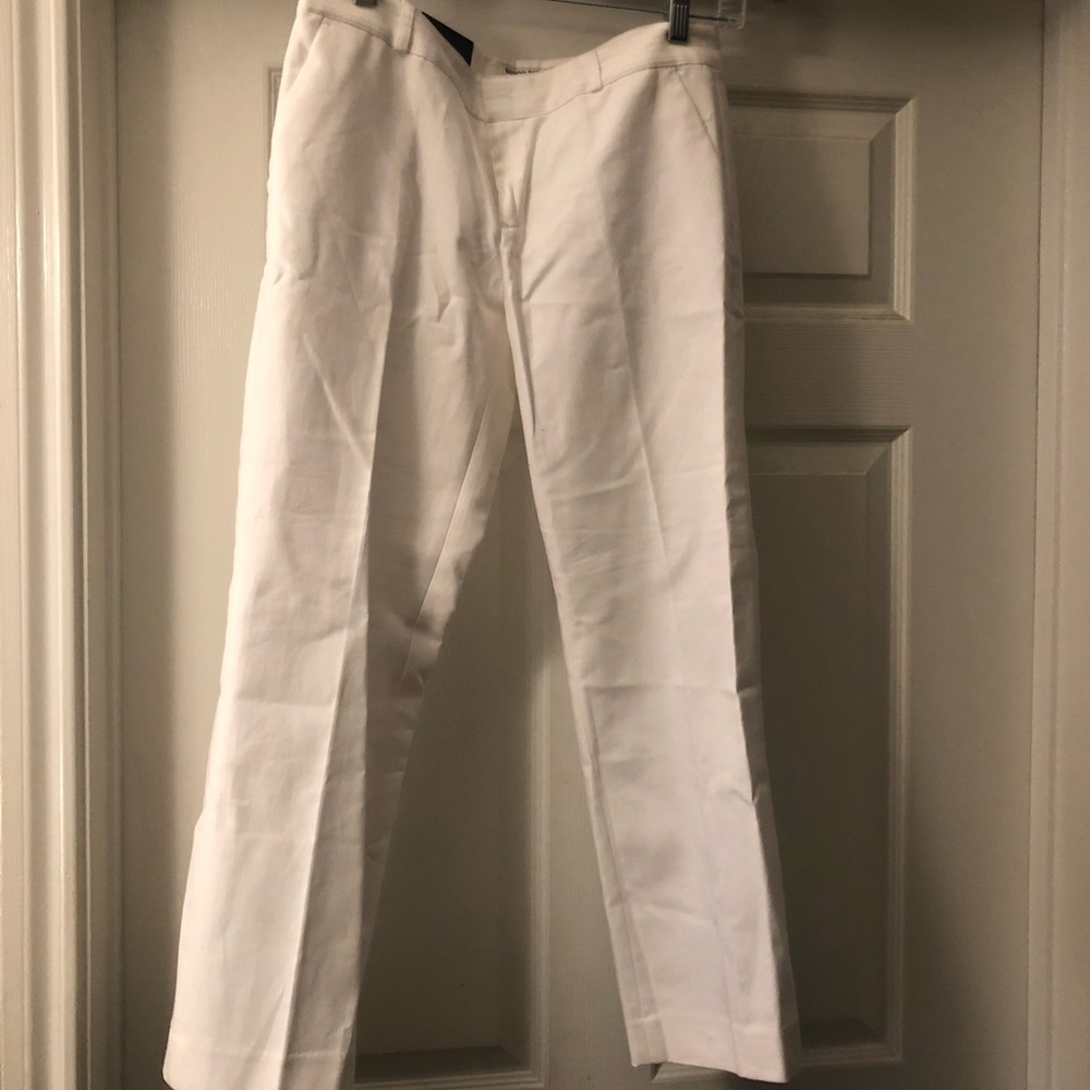 Brand new, white cropped Banana Republic pant